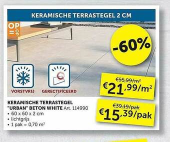 Zelfbouwmarkt Keramische Terrastegel aanbieding