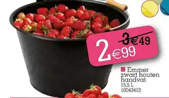 Yess Emmer Zwart Houten Handvat 15,5 L aanbieding