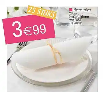 Yess Bord Plat 22 Cm aanbieding
