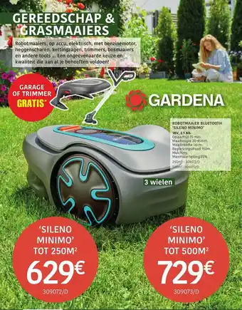 HandyHome Gardena Robotmaaier Bluetooth 'sileno Minimo' aanbieding