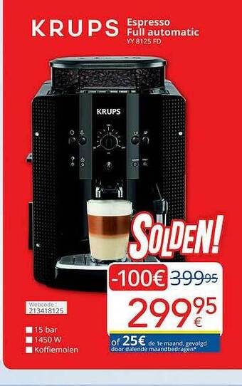 Eldi Krups Espresso Full Automatic aanbieding