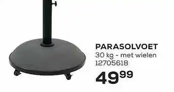 Supra Bazar Parasolvoet 30 Kg Met Wielen aanbieding