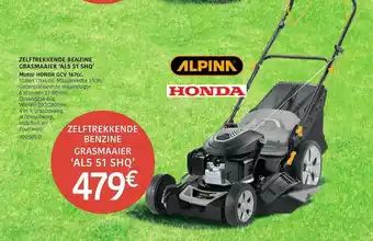 Zelftrekkende Benzine Grasmaaier 'al5 51 Shq' Motor Honda Gcv 167cc Alpina