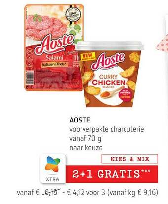 Spar Aoste Voorverpakte Charcuterie aanbieding