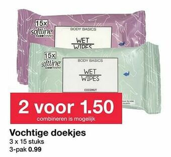 Zeeman Vochtige doekjes aanbieding