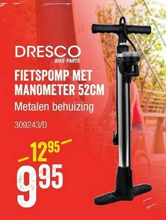Fietspomp met manometer