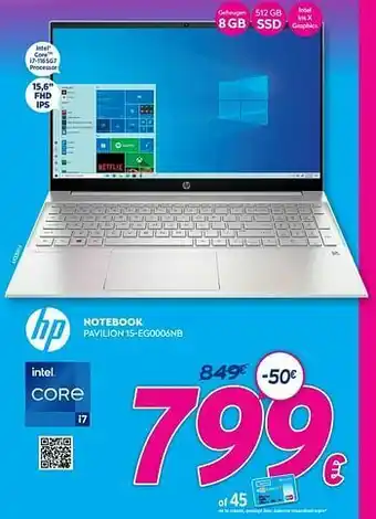 Krëfel Hp notebook pavilion 15-eg0006nb aanbieding