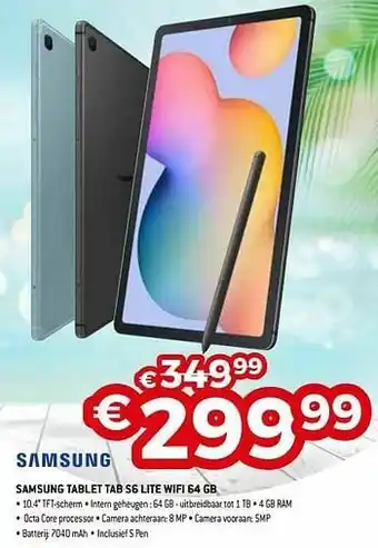 Exellent Samsung tablet tab s6 lite wifi 64 gb aanbieding