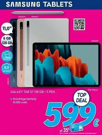 Krëfel Samsung galaxy tab s7 128 gb + s pen aanbieding