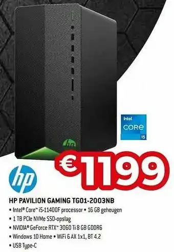 Exellent Hp pavilion gaming tg01-2003nb aanbieding