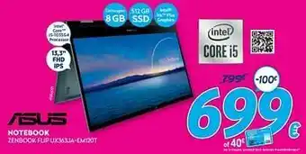 Krëfel Asus notebook zenbook flip ux363ja-em120t aanbieding