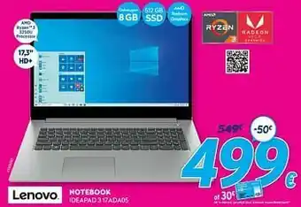 Krëfel Lenovo notebook ideapad 3 17ada05 aanbieding