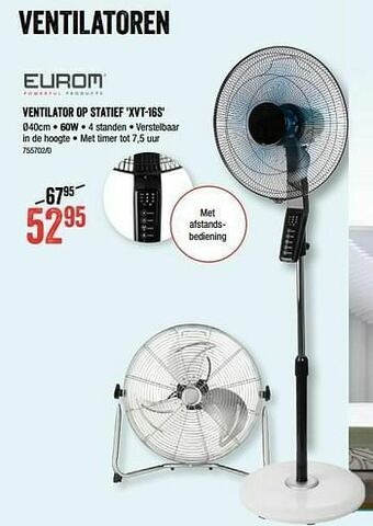 HandyHome Eurom ventilator op statief xvt-16s aanbieding