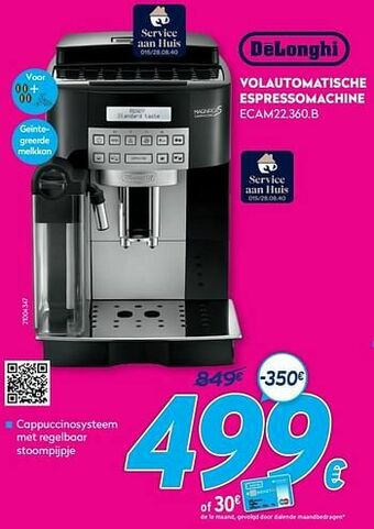 Delonghi volautomatische espressomachine ecam22.360.b