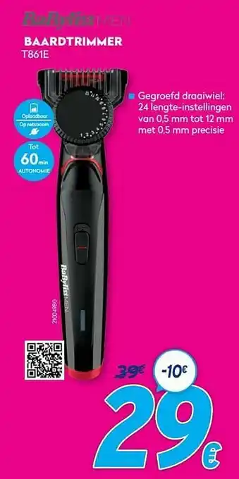 Krëfel Babyliss baardtrimmer t861e aanbieding