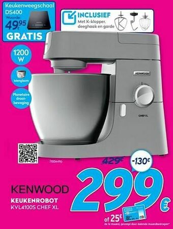 Krëfel Kenwood keukenrobot kvl4100s chef xl aanbieding