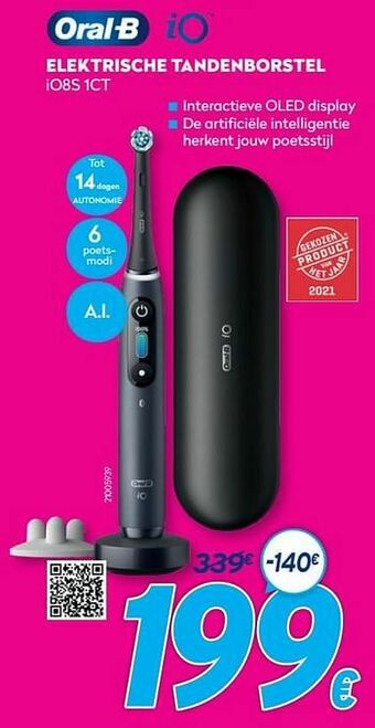 Krëfel Oral-b elektrische tandenborstel io8s 1ct aanbieding