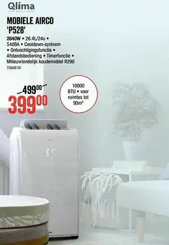 Qlima mobiele airco p528