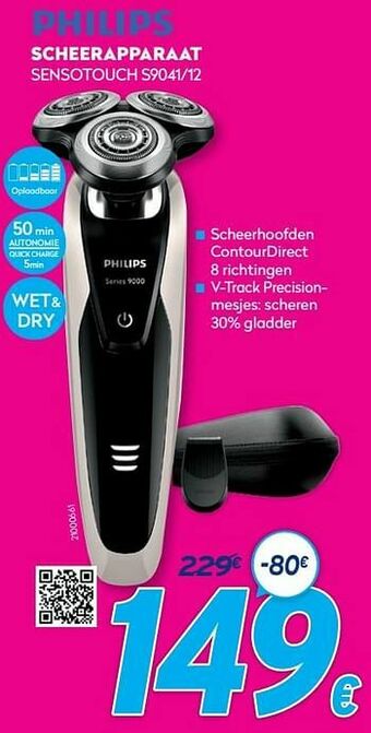 Krëfel Philips scheerapparaat sensotouch s9041-12 aanbieding