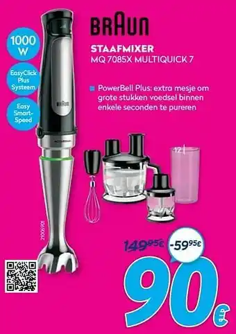 Krëfel Braun staafmixer mq 7085x multiquick 7 aanbieding
