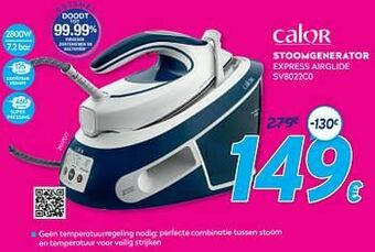 Krëfel Calor stoomgenerator express airglide sv8022c0 aanbieding