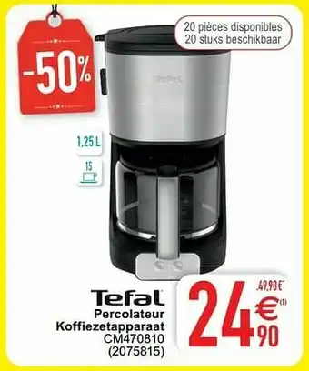 Cora Tefal percolateur koffiezetapparaat cm470810 aanbieding