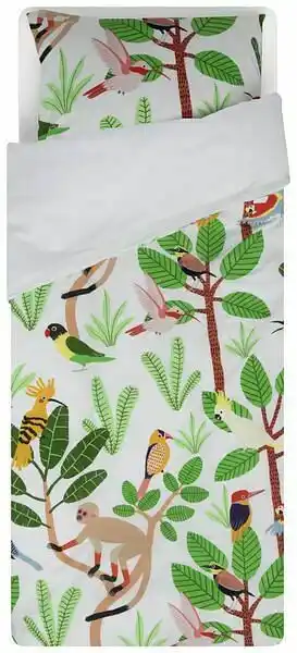HEMA HEMA Dekbedovertrek 140x200/220 Zacht Katoen Jungle aanbieding