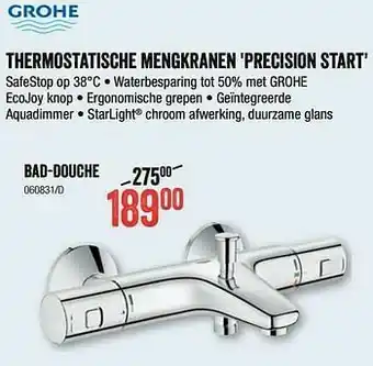 HandyHome Thermostatische mengkranen precision start bad-douche aanbieding