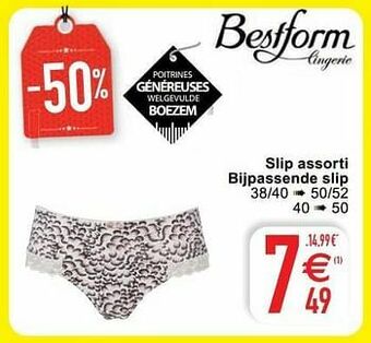 Cora Slip assorti bijpassende slip aanbieding