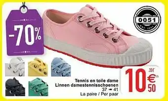 Cora Tennis en toile dame linnen damestennisschoenen aanbieding