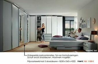 Krea Prijsvoorbeeld kast 5 draaideuren aanbieding