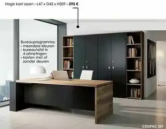 Hoge kast open
