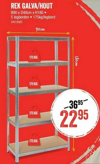 HandyHome Rek galva-hout aanbieding