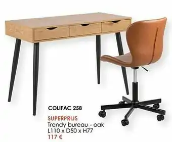 Krea trendy bureau - oak aanbieding