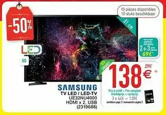 Cora Samsung tv led - led-tv ue32nu4000 aanbieding