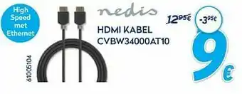 Krëfel Nedis hdmi kabel cvbw34000at10 aanbieding