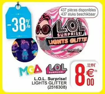 Cora L.o.l. surprise! lights glitter aanbieding