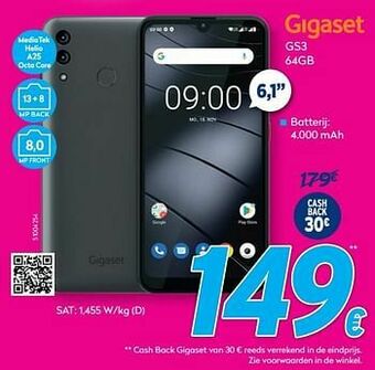 Krëfel Gigaset gs3 64gb aanbieding