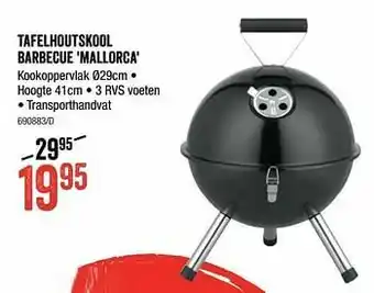 HandyHome Tafelhoutskool barbecue mallorca aanbieding