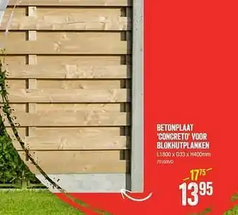 HandyHome Betonplaat concreto voor blokhutplanken aanbieding