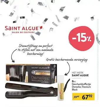 Di Saint algue geschenkkoffertje demeliss titanium black aanbieding