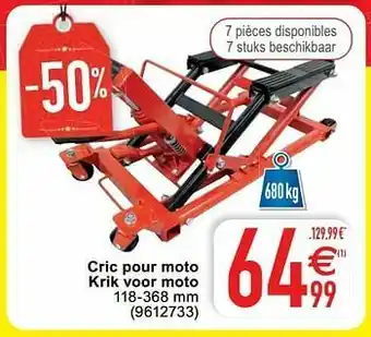 Cora Cric pour moto krik voor moto aanbieding