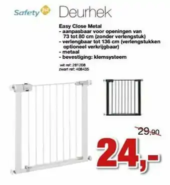 Deurhek easy close metal
