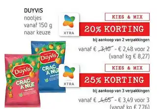 Spar Duyvis Nootjes 150 G aanbieding