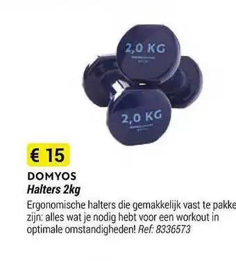 Decathlon Domyos halters 2kg aanbieding