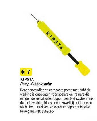 Decathlon Kipsta pomp dubbele actie aanbieding