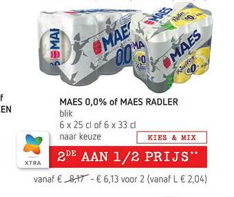 Spar Maes 0,0% Of Maes Radler aanbieding