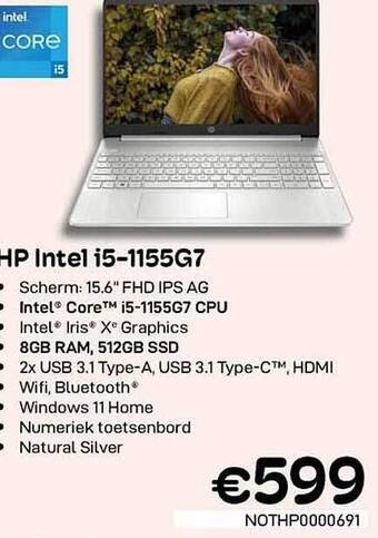 CompuDeals Hp intel i5-1155g7 aanbieding
