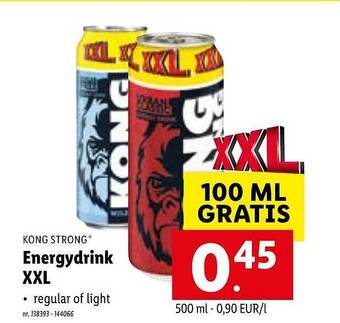 Lidl Kong Strong Energydrink Xxl aanbieding