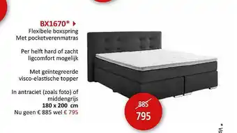 Weba Bx1670 Flexibele Boxspring aanbieding